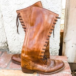 Frye Melissa Tall Lace Up Leather Boots